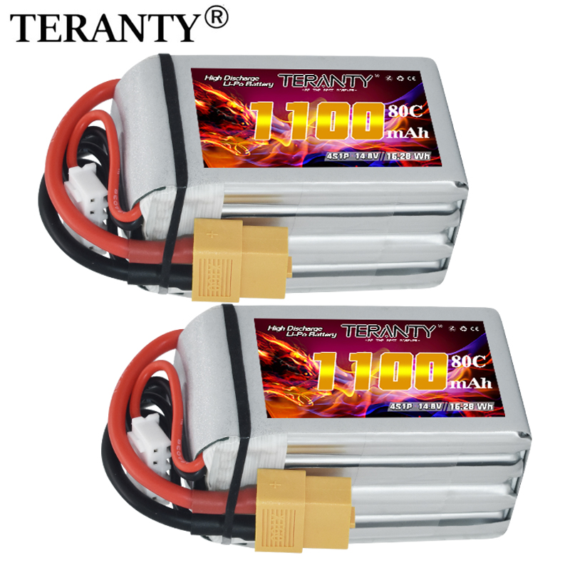 Drone Racing Battery - TERANTY 4S 1100mAh 80C/160C Lipo Batterij
