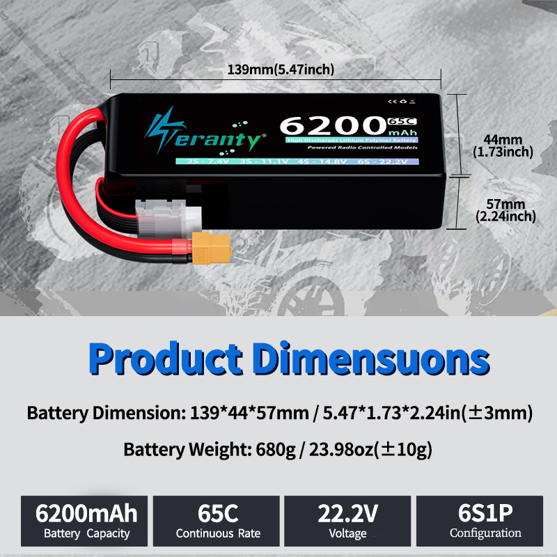 TERANTY 6S 6200mAh Lipo Batter - Drone Racing Battery recensie en prijs