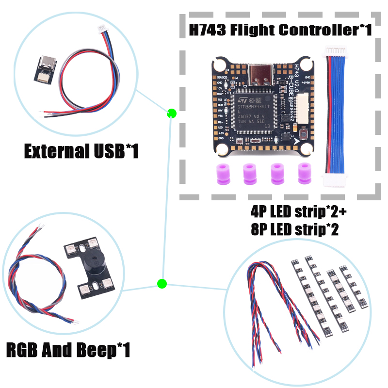 RCtoSky F4V3S PLUS F722 F745 H - Drone Racing Flight Controller recensie en prijs